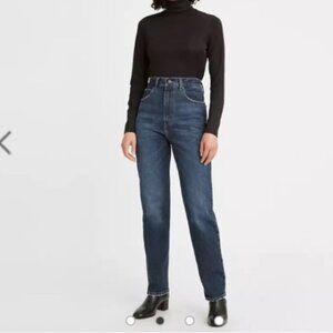Levis Premium 70'S High Rise Slim Straight Jeans Woman 31 Dark Wash Classic